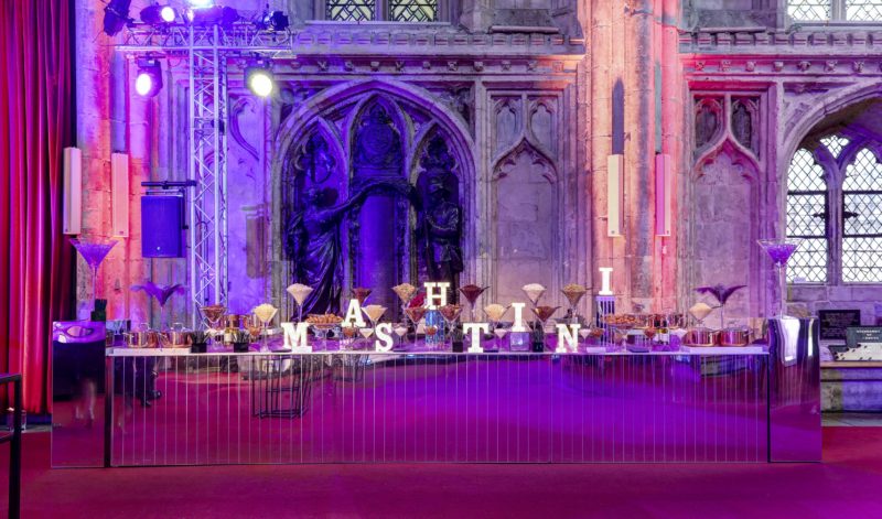 Mashtini food station by moving venue caterers