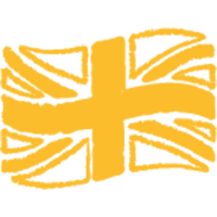 British flag icon yellow