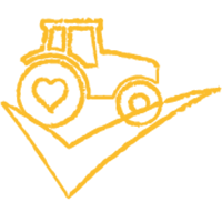 Red tractor logo in yellow