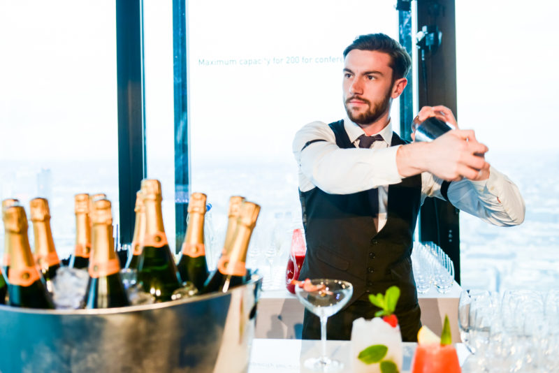 Moving venue caterers mixologist
